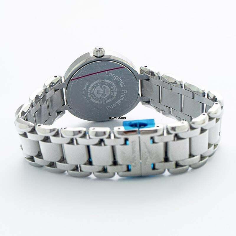 Thumbnail von Longines PrimaLuna L81154986 - Longines PrimaLuna Quartz Blue Dial Stainless Steel Ladies Watch </h1>