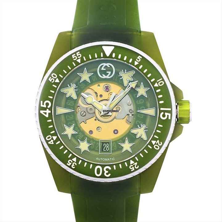  Gucci Dive YA136345 - Dive Automatic Green Dial Stainless Steel Unisex Watch </h1> 