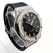 Thumbnail von Hublot Classic Fusion 45mm Automatic Titanium 3.36TCW Diamond Watch SKELETON Backcase </h1>