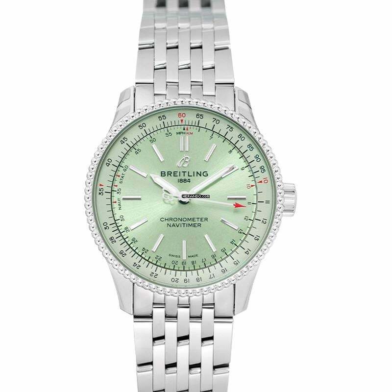  Breitling Navitimer A17395361L1A1 - Navitimer Automatic Green Dial Stainless Steel Ladies Watch </h1> 