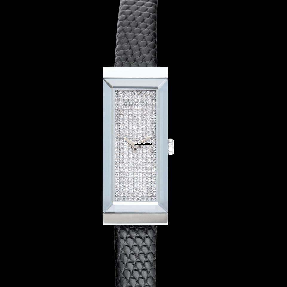 Thumbnail von Gucci G-Frame YA127514 - G-Frame Quartz Grey Dial Stainless Steel Ladies Watch </h1>