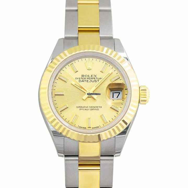  Rolex Lady-Datejust 279173-0002 - Lady Datejust 28 Automatic Champagne Dial 18kt Yellow Gold Oyster Ladies Wat </h1> 