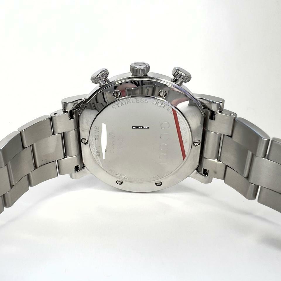 Thumbnail von Gucci G Chronograph Quartz 44mm Steel 3.65TCW Diamond Watch </h1>