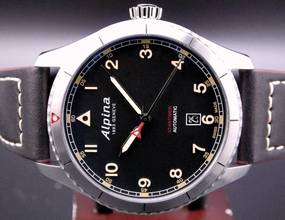 Thumbnail von Alpina Startimer Pilot Automatic BLACK 41 MM SCHWARZES ZIFFERBLATT MIT MATTEM FINISH </h1>