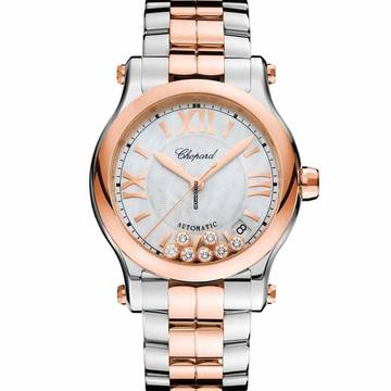  Chopard Happy Sport 278559-6009 - Happy Diamonds Automatic Mother of Pearl Dial Stainless Steel Unisex Watch </h1> 