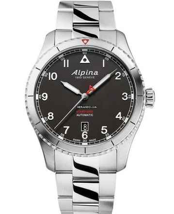  Alpina Startimer Pilot Automatic EDELSTAHL SCHWARZES ZIFFERBLATT MIT MATTEM FINISH </h1> 