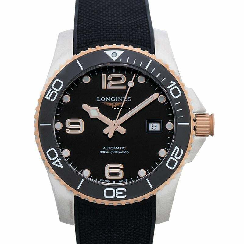  Longines HydroConquest L37813589 - HydroConquest Automatic Black Dial Stainless Steel Men's Watch </h1> 