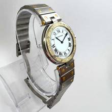 Thumbnail von Cartier Santos RONDE 32mm Quartz 2 Tone 0.38TCW DIAMOND Watch  </h1>
