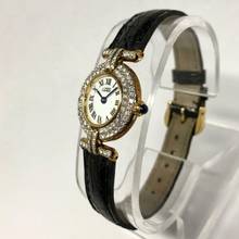 Thumbnail von Cartier VERMEIL COLISÈE Quartz 24mm GoldPlated Argent 0.89TCW DIAMOND Watch </h1>