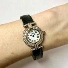Thumbnail von Cartier VERMEIL COLISÈE Quartz 24mm GoldPlated Argent 0.89TCW DIAMOND Watch </h1>