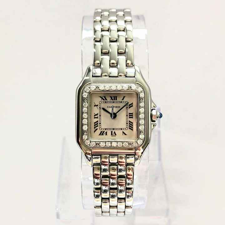  Cartier Panthère 23mm Quartz Steel 0.32TCW DIAMOND Watch </h1> 