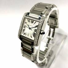 Thumbnail von Cartier Tank Française Automatic 28mm Steel 0.85TCW DIAMOND Watch </h1>