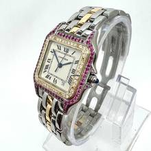 Thumbnail von Cartier Panthère 27mm 1 Row Gold 0.48TCW Diamonds & 0.77TCW Red Rubies Watch </h1>