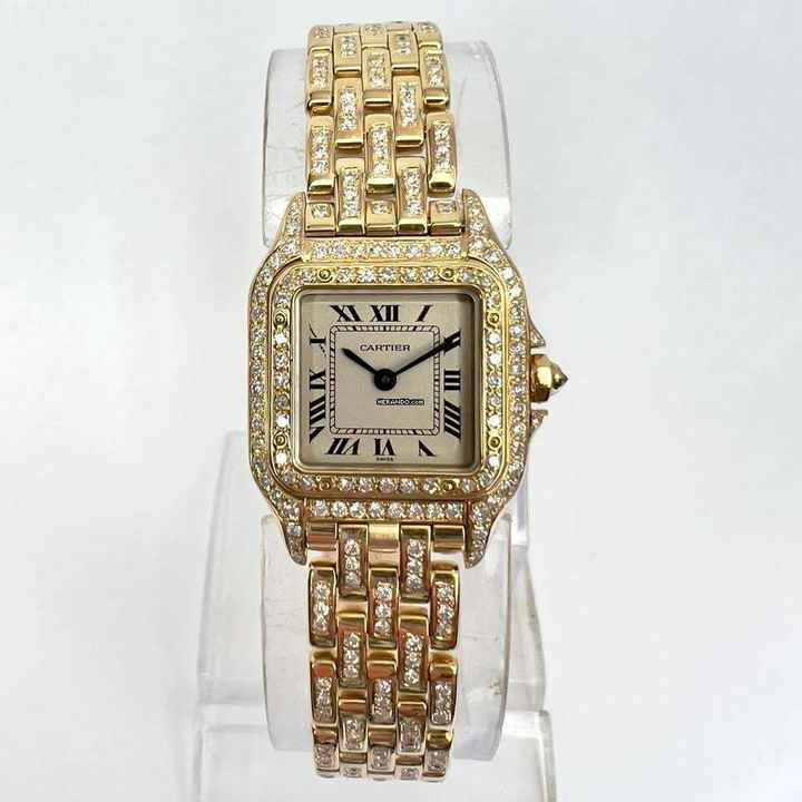  Cartier Panthère 23mm 18K Yellow Gold 3.2TCW Diamond Watch </h1> 
