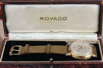 Thumbnail von Movado CALENDOMATIC OVERSIZE 38MM RARE VINTAGE 18K GOLD