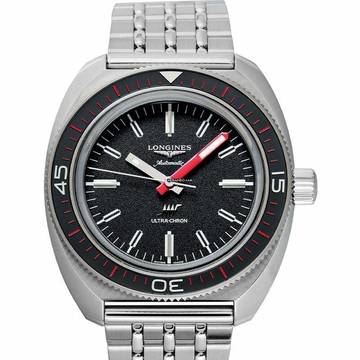  Longines L28364529 - Ultra-Chron Automatic Black Dial Stainless Steel Men's Watch </h1> 