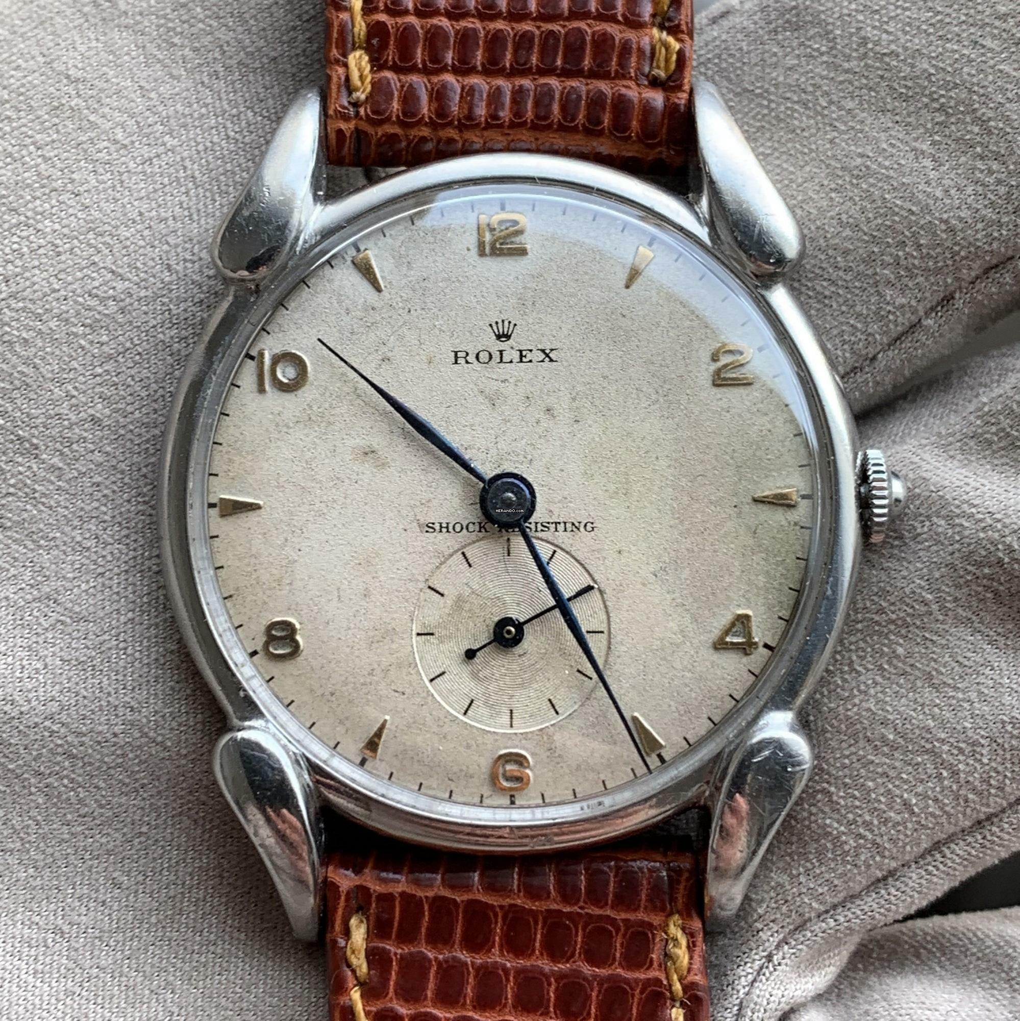 Thumbnail von Rolex Precision 4560 Fancy Lugs Ivory dial 1946's