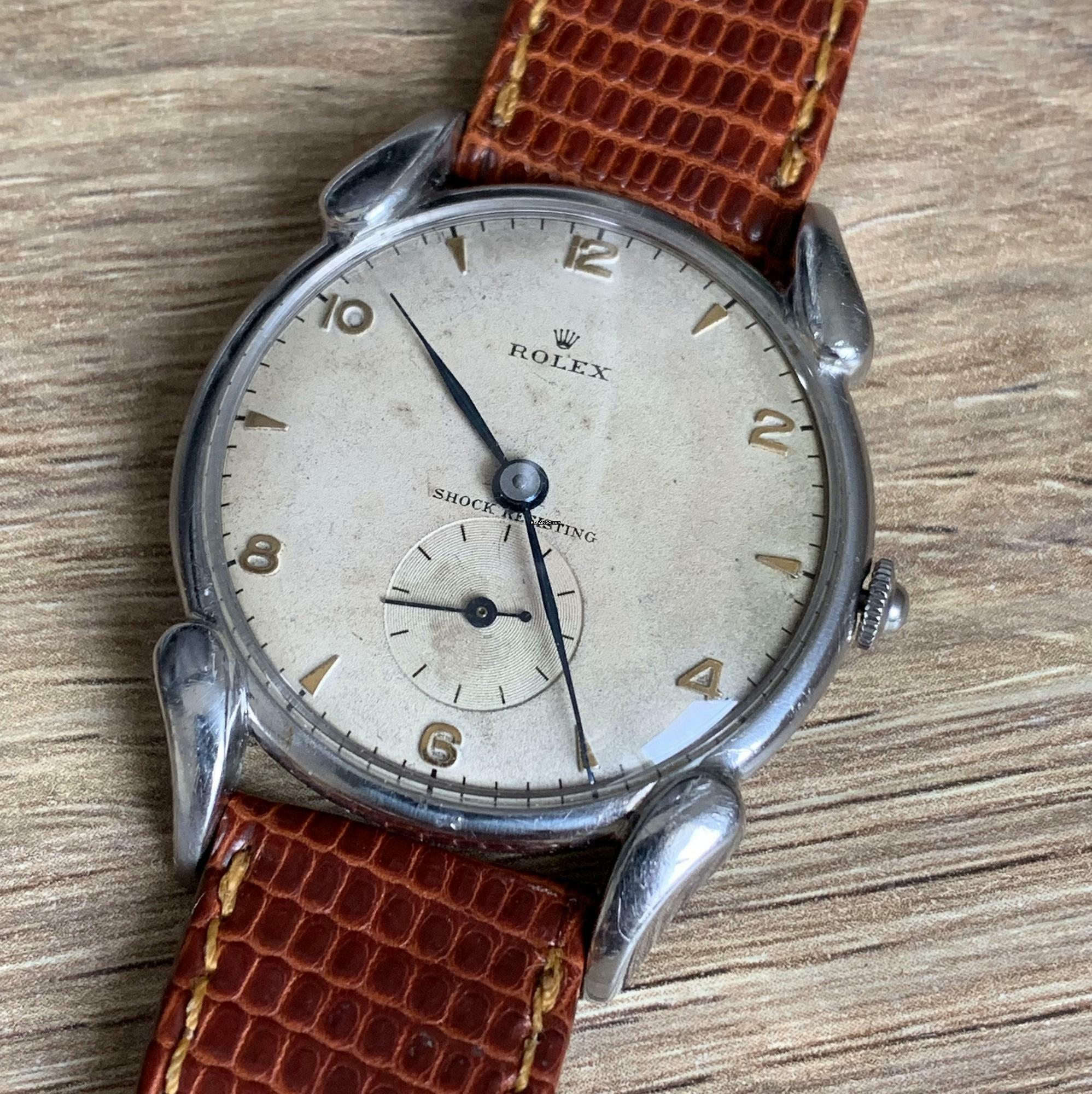 Thumbnail von Rolex Precision 4560 Fancy Lugs Ivory dial 1946's