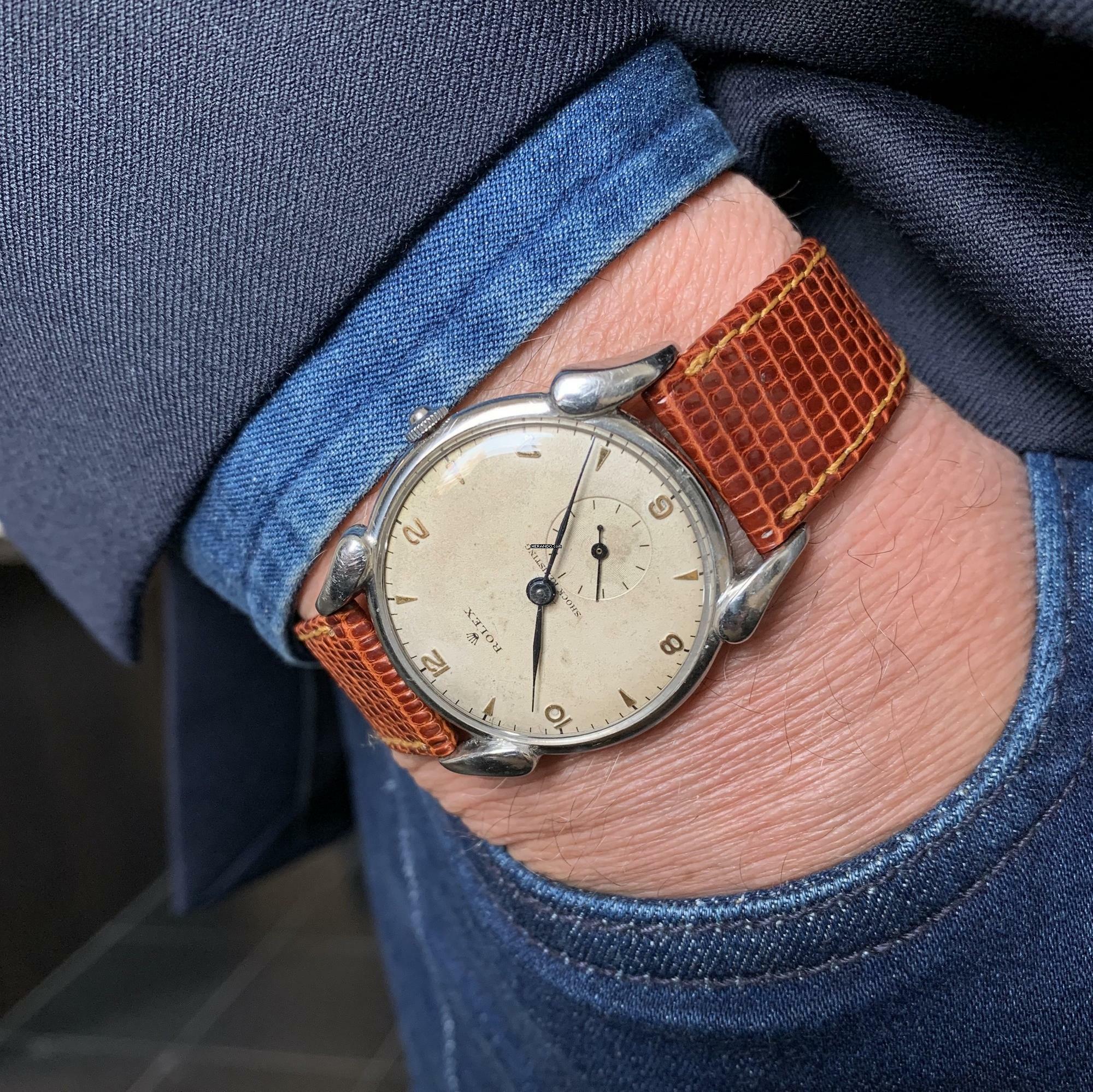 Thumbnail von Rolex Precision 4560 Fancy Lugs Ivory dial 1946's