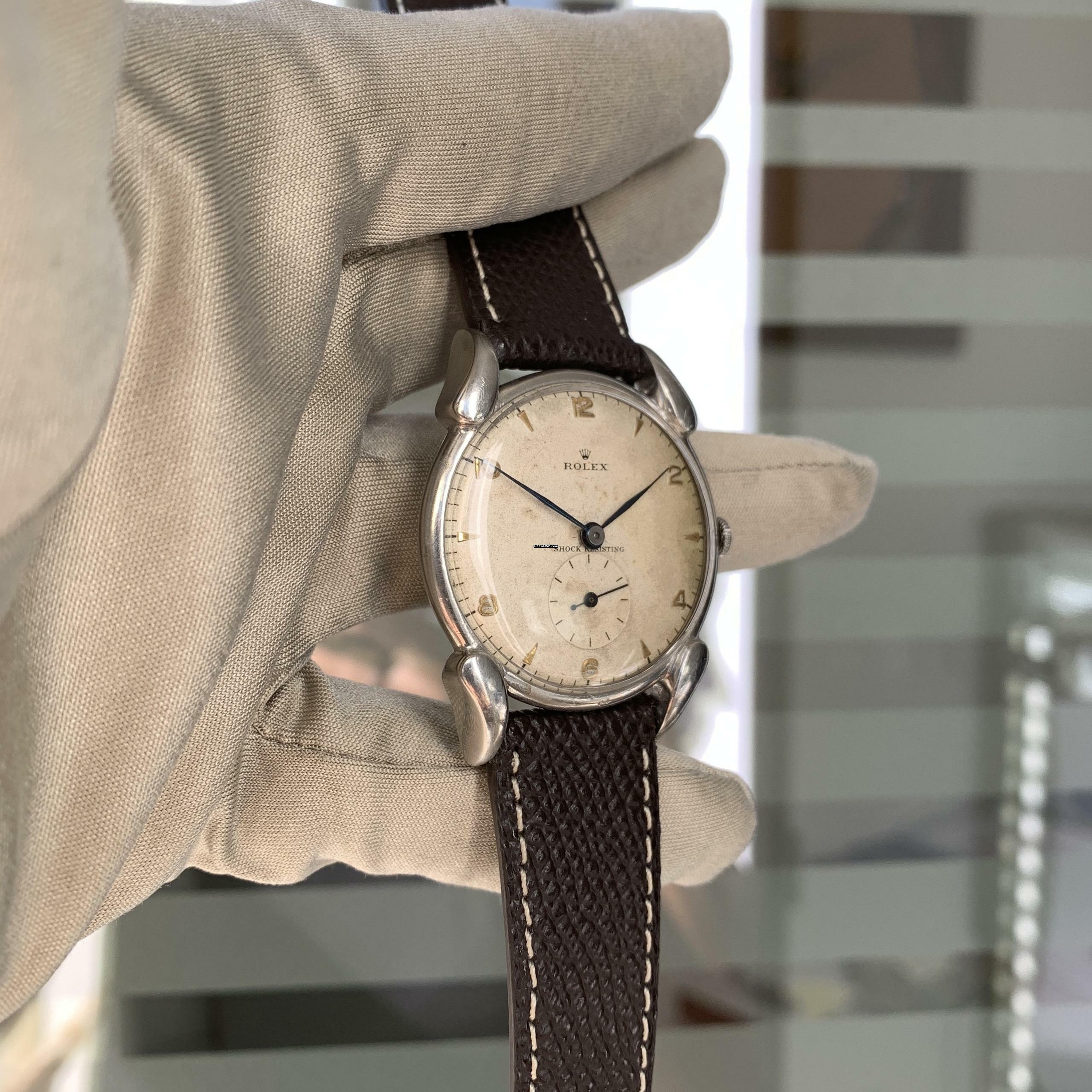 Thumbnail von Rolex Precision 4560 Fancy Lugs Ivory dial 1946's