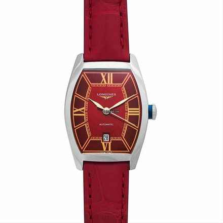  Longines Evidenza L21424092 - Longines evidenza Automatic Red Dial Stainless Steel Ladies Watch </h1> 