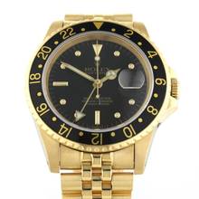 Thumbnail von Rolex GMT-Master Yellow Gold Black Nipple Dial Ref.16758 </h1>