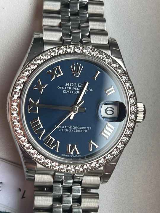  Rolex Datejust 31 278384 Datejust 31 Blue NEU-LC 100-Oktober 2022 B & P Full Set  