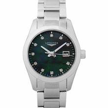 Thumbnail von Longines Conquest Classic L22864886 - Conquest Classic Quartz Black Mother of Pearl Dial Diamond Ladies Watch </h1>