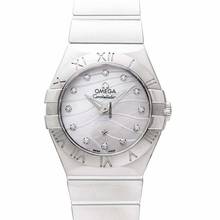 Thumbnail von Omega Constellation Quartz 123.10.27.60.55.003 - Constellation Quartz 27 mm Quartz White Mother of Pearl Dial Diamond </h1>