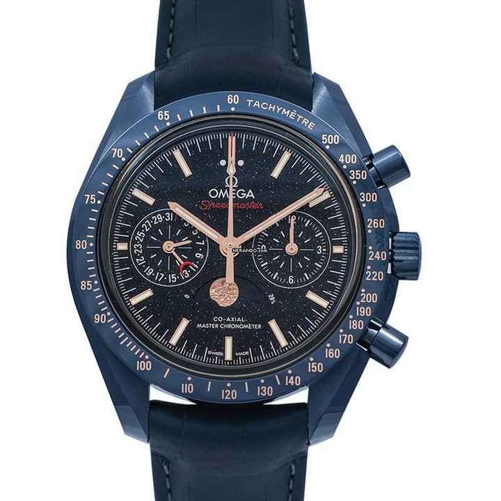  Omega Speedmaster Moonphase 304.93.44.52.03.002 - Speedmaster Moonwatch Blue Side of the Moon Co-Axial Master Chronome </h1> 