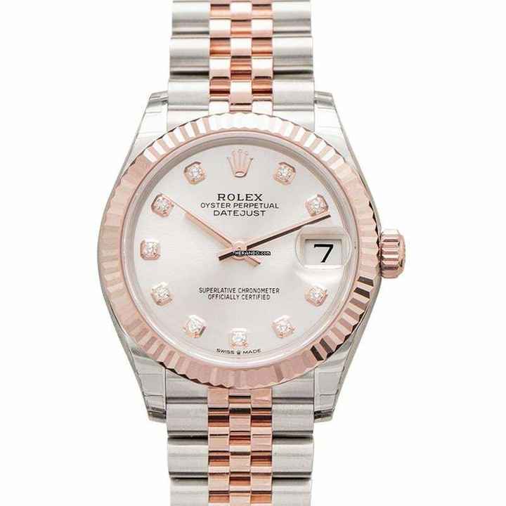 Rolex Datejust 31 278271-0016 - Datejust Automatic Silver Dial Stainless Steel and Everose Gold Ladies Watch </h1> 