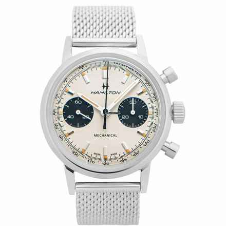  Hamilton Intra-Matic H38429110 - American Classic Intra-Matic Chronograph Manual-winding White Dial Men's Watch </h1> 