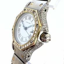 Thumbnail von Cartier Santos OCTAGON 25mm Automatic 2 Tone 1.5TCW DIAMOND Watch  </h1>