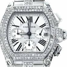 Thumbnail von Cartier Roadster Chronograph 2618 Automatic 42mm Steel ~5TCW DIAMOND Watch </h1>