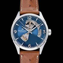 Thumbnail von Hamilton Jazzmaster Open Heart H32705041 - Jazzmaster Open Heart Auto Blue Steel/Leather 42mm </h1>