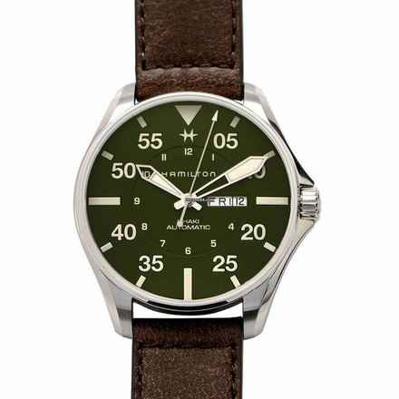  Hamilton Khaki Pilot H64735561 - Khaki Aviation Pilot Schott NYC - Limited Edition WATCH </h1> 