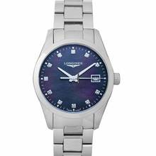 Thumbnail von Longines Conquest Classic L23864886 - Conquest Classic Quartz Black Mother of Pearl Dial Diamond Ladies Watch </h1>