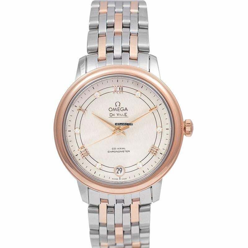 Omega De Ville Prestige 424.20.33.20.52.003 - De Ville Prestige Co-Axial 32.7 mm Automatic Silver Dial Red Gold La </h1>