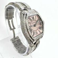 Thumbnail von Cartier Roadster Quartz Steel 31mm Pink Dial 3.20TCW DIAMOND Watch </h1>