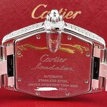 Thumbnail von Cartier Roadster 2510 Automatic 38mm Steel ~7TCW Full DIAMOND Watch </h1>