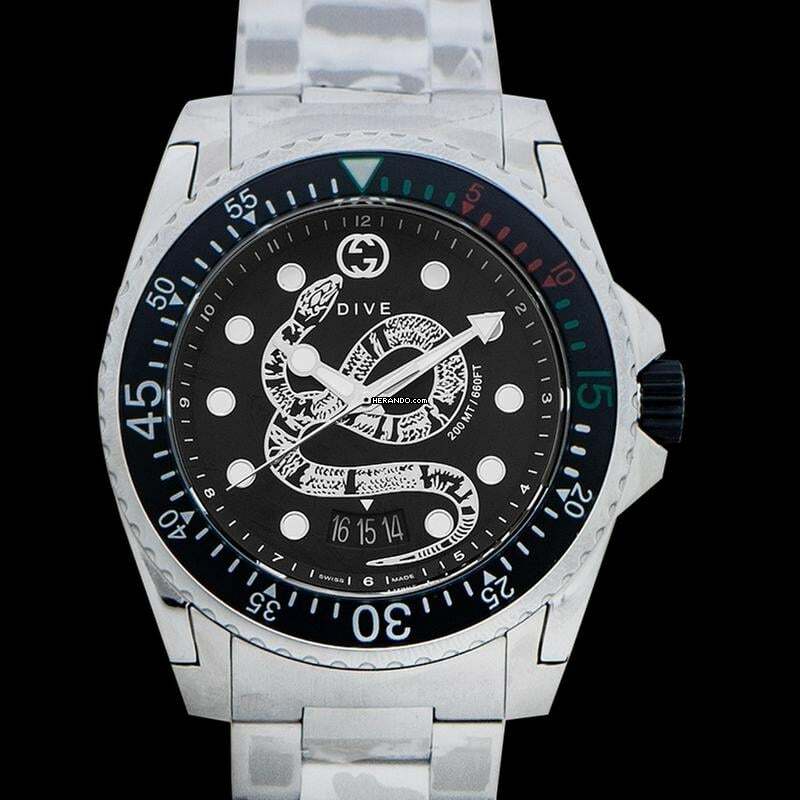 Thumbnail von Gucci Dive YA136218 - Dive Quartz Black Dial Men's Watch </h1>