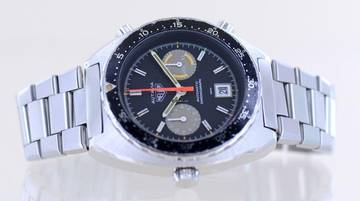 Thumbnail von TAG Heuer Autavia Orange Boy Chronograph Vintage Automatic Cal 12 Klassiker rar </h1>