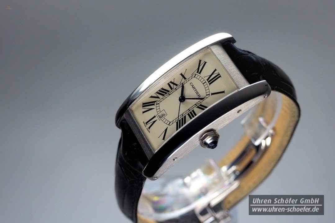 Cartier TANK AMERICAINE Weißgold, grosses Modell