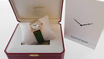 Thumbnail von Cartier Tortue 18 Karat Rosegold Tortue XL Herrenuhr Handaufzug mit original Brillant Besatz 34 x 43 mm </h1>