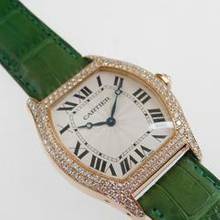Thumbnail von Cartier Tortue 18 Karat Rosegold Tortue XL Herrenuhr Handaufzug mit original Brillant Besatz 34 x 43 mm </h1>
