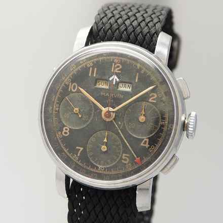  Marvin Military WW2 Chronograph Vollkalender Vintage Valjoux 72c very rare </h1> 