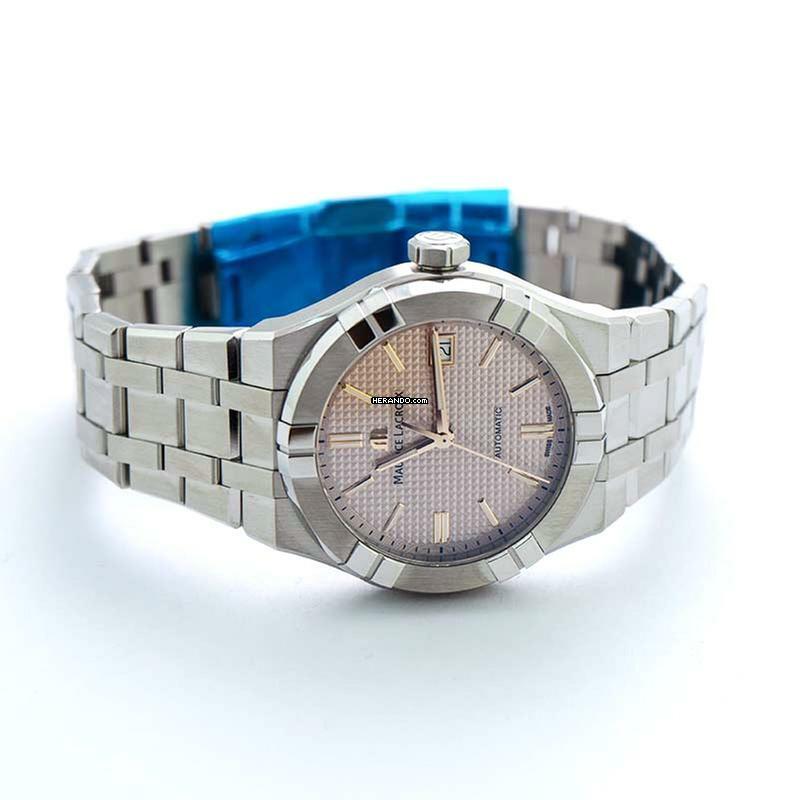 Thumbnail von Maurice Lacroix AIKON AI6007-SS002-731-1 - Aikon Automatic Pink Dial Stainless Steel Unisex Watch </h1>