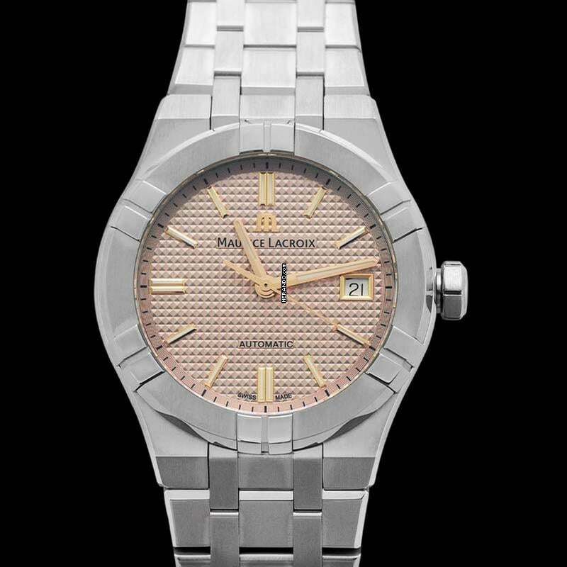 Thumbnail von Maurice Lacroix AIKON AI6007-SS002-731-1 - Aikon Automatic Pink Dial Stainless Steel Unisex Watch </h1>