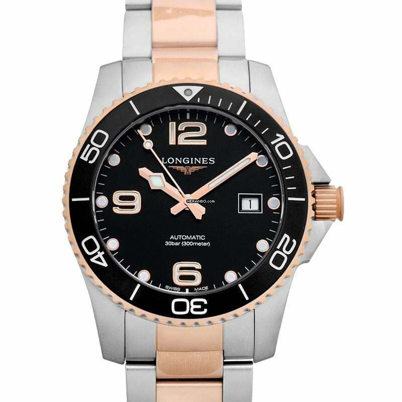  Longines HydroConquest L37813587 - HydroConquest Automatic Black Dial Stainless Steel Men's Watch </h1> 