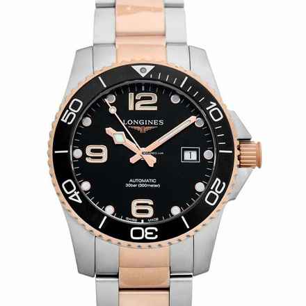  Longines HydroConquest L37813587 - HydroConquest Automatic Black Dial Stainless Steel Men's Watch </h1> 